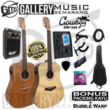ORIGINAL!!! Gitar Akustik Elektrik Cowboy GW-240 NA GW 240 NS EQ AW-1 AKUSTIK MURAH GW-240 NS