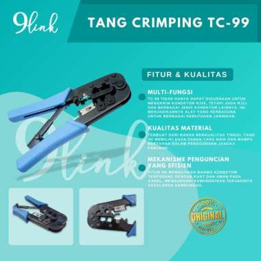 Tang Crimping Tools TC-99 Crimping Tool RJ45 RJ11 / RJ12 Original 9link