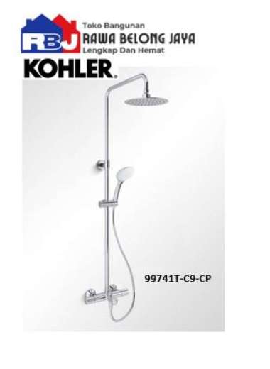 KOHLER Shower Set Tiang July Thermostatic Chrome / Kohler 99741T-C9-CP July Railing Shower Set Therm