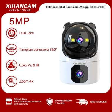 TECNO XIHANCAM CCTV Lampu 5MP Smart CCTV Bohlam LED 360 derajat PTZ IP Kamera Wifi Jarak Jauh Lewat 