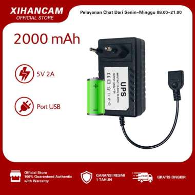 TECNO XIHANCAM UPS Mini 5V 2A Adaptor Power Cadangan Baterai Mini UPS CCTV USB Untuk Router Wifi IP 