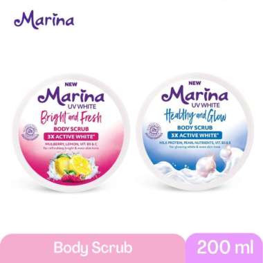 LULUR MARINA/ BODY SCRUB MARINA UV WHITE biru