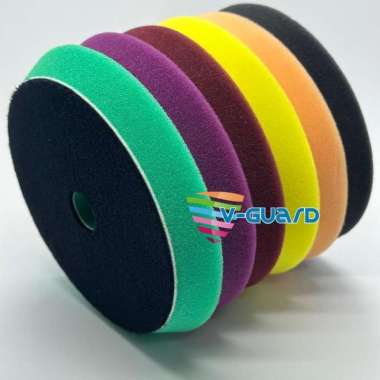 Busa Mesin Poles Mobil 5 inch - Thin Pad Foam Pad Dual Action 6 Inch Ungu