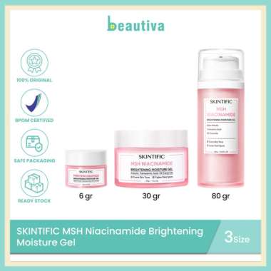 SKINTIFIC MSH Niacinamide Brightening Moisturizer Glowing Moisture Gel 30gr