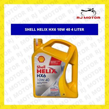 OLI SHELL HX6 HELIX 10W-40 4 LITER UNTUK MOBIL ORIGINAL SHELL