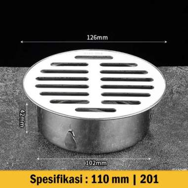 Plat Saringan Air Stainless Bulat Penutup Pipa Saluran Pembuangan Air, Ukuran 4 Inch | 201
