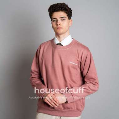 Houseofcuff sweater crewneck basic outer dusty pink XL
