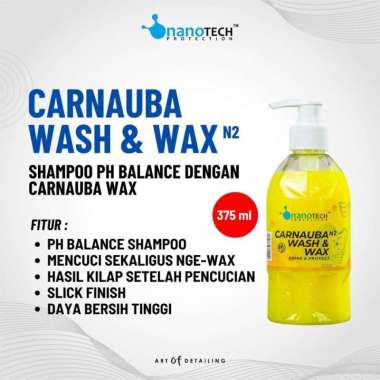 CARNAUBA WASH & WAX - NANOTECH PROTECTION - WASH AND WAX SHAMPOO MOBIL