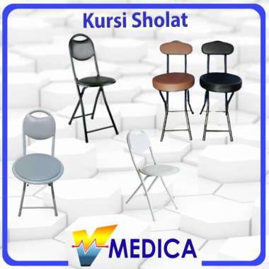 (Instant) Tongkat Sholat/Tongkat Kursi/Tongkat Lipat Lansia PUTIH