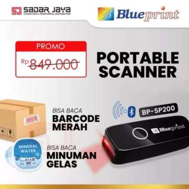 Mini Barcode Scanner Portable 2D BLUEPRINT SP200 Bluetooth Scan QR