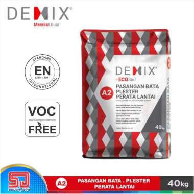 Semen Instan DEMIX A2 Mortar Perekat bata merah batako plester Lantai