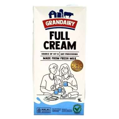 Grandairy Susu UHT Full Cream 1 Liter