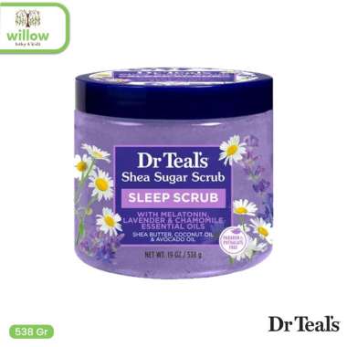 Perawatan Tubuh - Dr Teals Shea Sugar Scrub Oil 538Gr Melatonin Essential