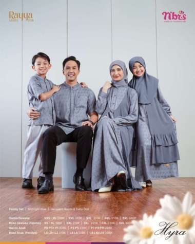 SARIMBIT NIBRAS TERBARU 2025 HYRA MIDNIGHT BLUE - GAMIS XS GAMIS XS