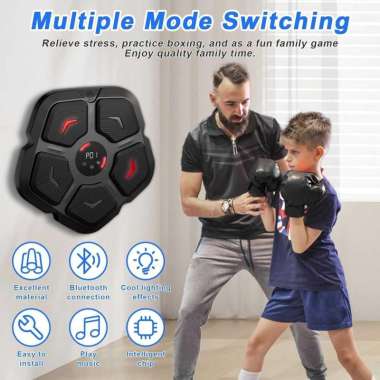 FICTOR Mesin Tinju Music Boxing Machine Wall Target Bluetooth 3 Mode F12 Samsak Tinju Knukcle Besi S