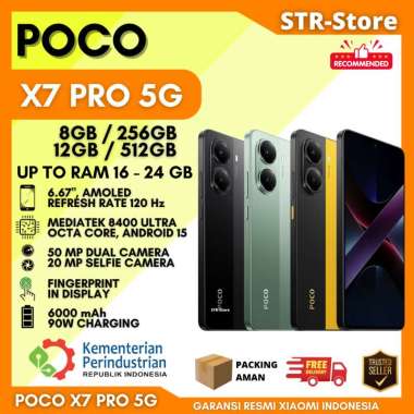 POCO X7 PRO 5G 12/512 GB GARANSI RESMI POCO ANDROID BARU X7 PRO 5G 8/256 GB - POCO X7 PRO 5G 12GB / 