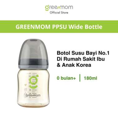 Greenmom PPSU Wide Bottle 180ml & 260ml SPACE GRAY | Botol Susu Bayi 180ML