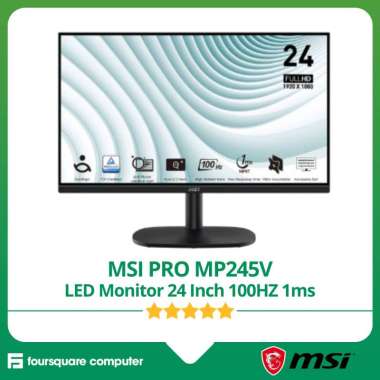MSI PRO MP245V LED Monitor 24 Inch VA 100Hz 1ms