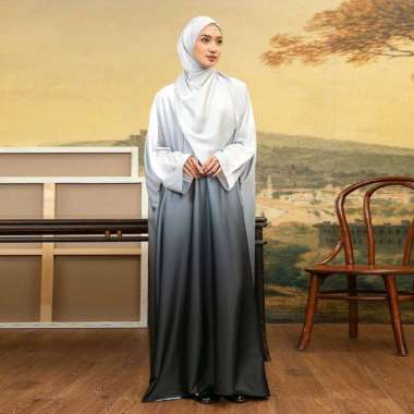 Lozy Hijab - Hanum Dress (Hanum Abaya Dress Gradasi) Snow Black