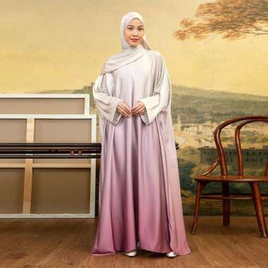Lozy Hijab - Hanum Dress (Hanum Abaya Dress Gradasi) Flamingo