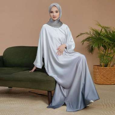 Lozy Hijab - Hanum Dress (Hanum Abaya Dress Gradasi) Grey Pewter