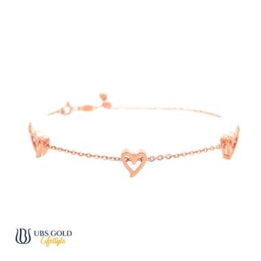 UBS Gold Gelang Emas Luna - Kgv7062 - 17k Adj 19cm-Rose Gold