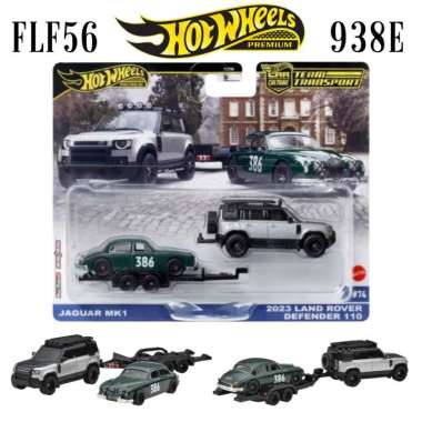 Hot Wheels Premium Team Transport Jaguar MK1 2023 Land Rover Defender