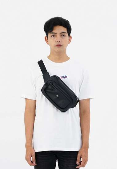 3Second Men's Waist Bag Polyester Soi OL-090225 Black