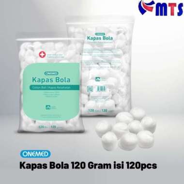 COD Kapas Bola HIJAU 120 Gram ONEMED Cotton Ball 1 Pack Isi 120 Ball