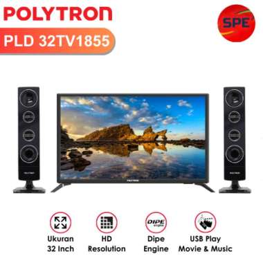 TV DIGITAL CINEMAX POLYTRON UKURAN 32 INCH PLD 32TV1855 / PLD32TV1855 GARANSI RESMI (MEDAN)