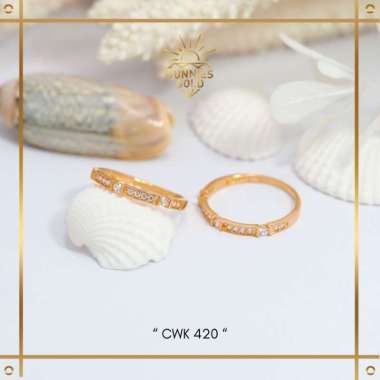 CINCIN WANITA EMAS ASLI MODEL TERBARU LISTRING MEWAH KOREAN LOOK EMAS KADAR 6K (300) 8K (375) & 16K 