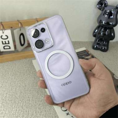 Premium Magsafe Soft Case Oppo Reno 13 F / Reno 13 5G Transparan Lens Cover Reno 13 F Clear