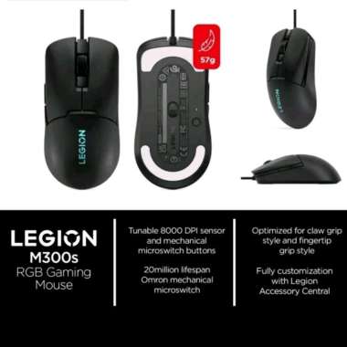 MOUSE GAMING LENOVO LEGION M300S RGB ORIGINAL- SEGEL - BARU
