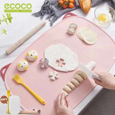 ECOCO Kneading Dough Mat Kitty Large Pink - Alas Baking Silicon Baking Alas Adonan Kue Alas Pengulen