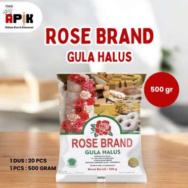 ROSE BRAND GULA HALUS 500GR / GULA HALUS ROSEBRAND 20 X 500GR DUS