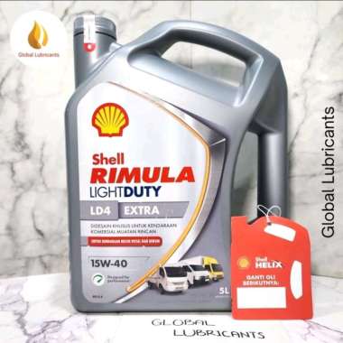 Shell Rimula Light Duty LD4 EXTRA 15W-40 5 Liter (Oli Mesin Diesel/ Bensin/ Delvac/ R3/ R4)