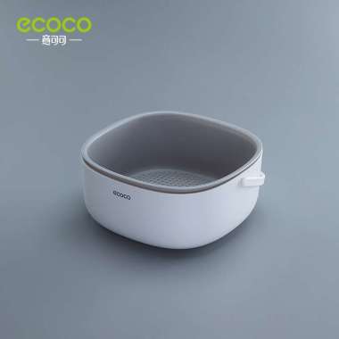 Ecoco Portable drain basket -Baskom tempat cuci buah sayur food grade keranjang wadah saringan Small