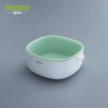 Ecoco Portable drain basket -Baskom tempat cuci buah sayur food grade keranjang wadah saringan Small
