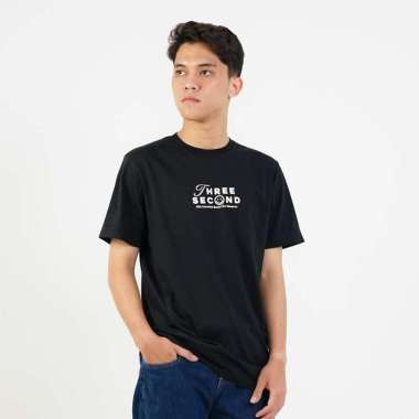 3Second Men's T-Shirt Short Sleeve Regular Fit Cotton Sit On OL-C710425 Blue XL