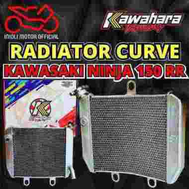 RADIATOR CURVE NINJA 150 RR OLD NEW KAWAHARA RACING TABUNG AIR RADIATOR ALMU ALUMUNIUM CURVED KAWASA