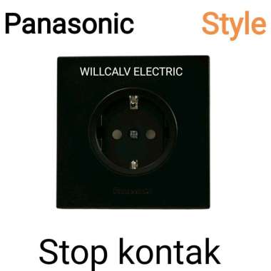 Panasonic series Style Black hitam stop kontak saklar tunggal seri double Inbow tanam tembok stop ko