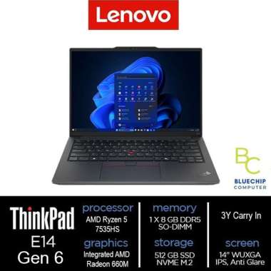 Lenovo ThinkPad E14 G6 AMD Ryzen 5-7535HS 8GB 512GB 14" WUXGA Win11Pro
