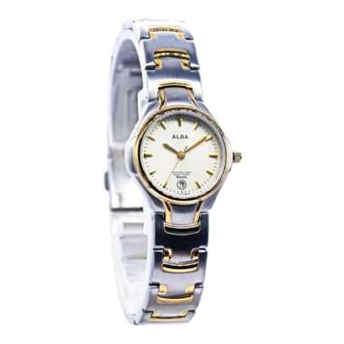 JAM TANGAN ALBA ORIGINAL AXTU22-JAM WANITA ANALOG STAINLES SILVER GOLD ALBA AXTU22 JAM ALBA AXTU22X1