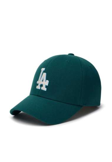 MLB Korea Varsity Los Angeles Dodgers Ball Cap - Dark Green