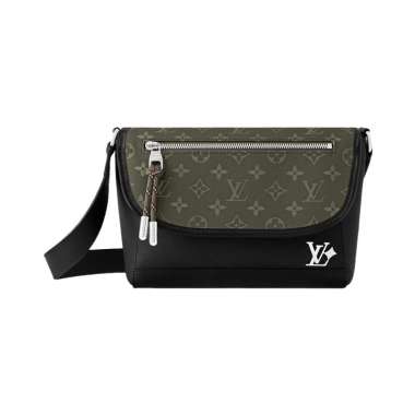 Louis Vuitton Pulse Messenger Bag Monogram Khaki Green/Black Black,Green
