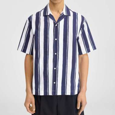 POLO SPORT - Kemeja Stripe Oversized 70.7001.38 - Navy L