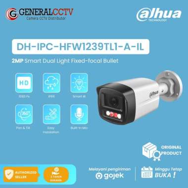 DAHUA Camera DH-IPC-HFW1239TL1-A-IL IP CAMERA 2MP Smart Dual Light Audio Camera
