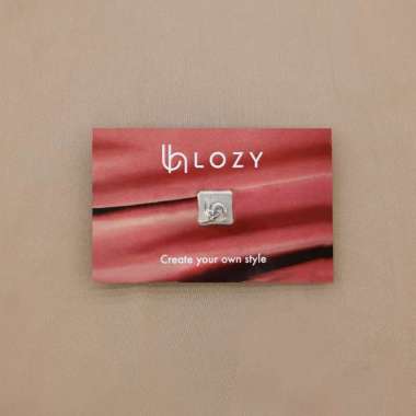 Lozy Hijab - Magnet Pin Signature Square Type (Pin Hijab Magnet Lozy) Silver