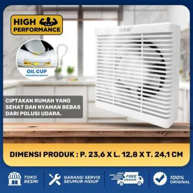 SEKAI Exhaust Fan / Kipas Hexos Dinding 6 Inch - WEF 691 WEF691