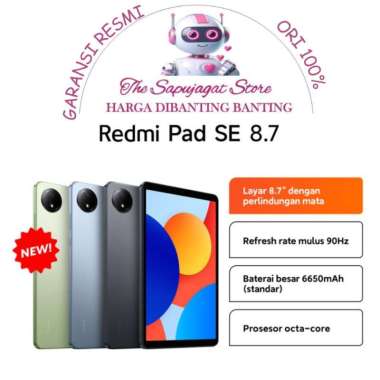 Xiaomi Pad SE 8.7 inch 4/128 New Segel Box Garansi Resmi Promo Bandung Blue